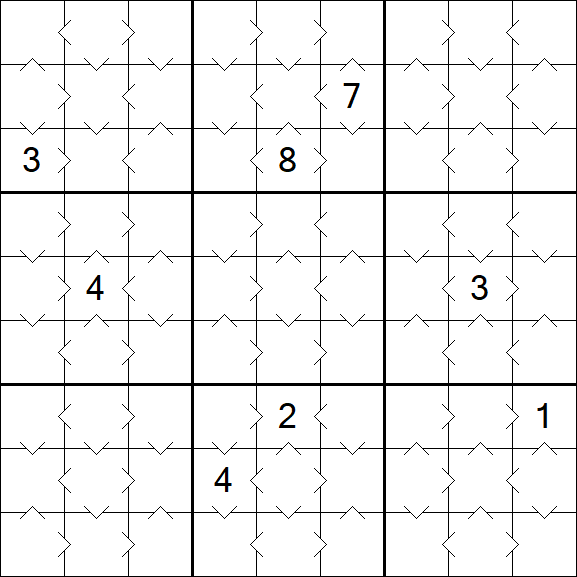 Greater Than Sudoku - Fácil