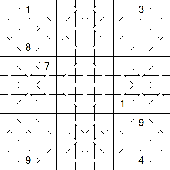Greater Than Sudoku - Simple