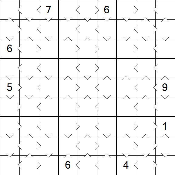 Greater Than Sudoku - Einfach