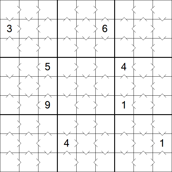 Greater Than Sudoku - Simple