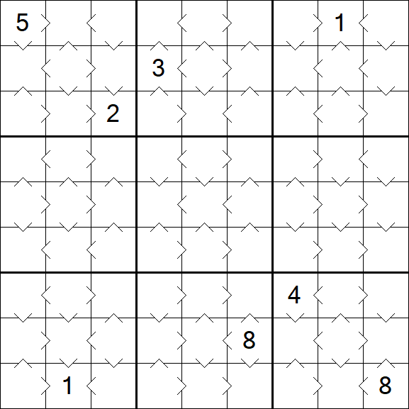 Greater Than Sudoku - Fácil