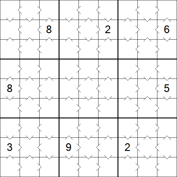 Greater Than Sudoku - Fácil