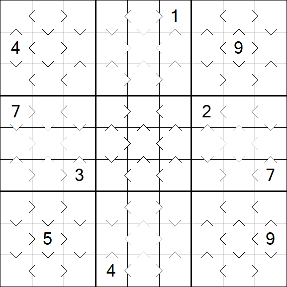 Greater Than Sudoku - Simple