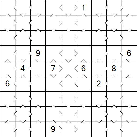 Greater Than Sudoku - Simple