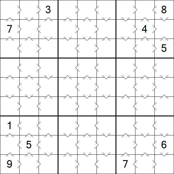 Greater Than Sudoku - Simple