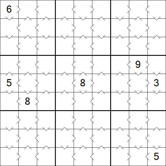 Greater Than Sudoku - Fácil