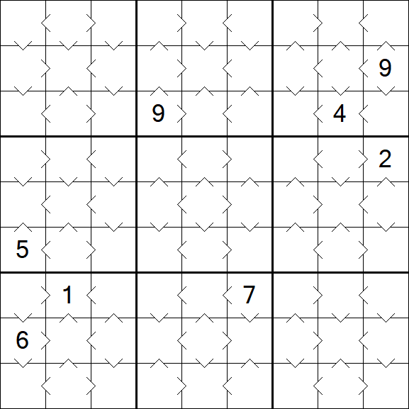Greater Than Sudoku - Fácil