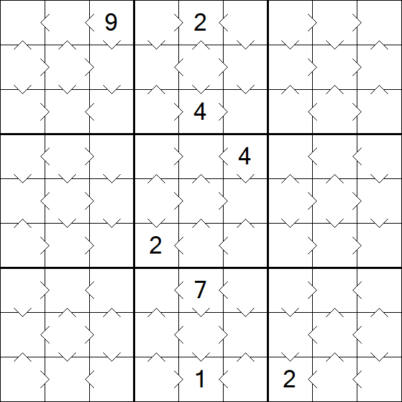 Greater Than Sudoku - Fácil