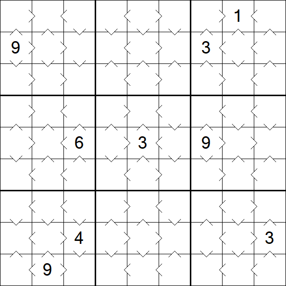 Greater Than Sudoku - Simple