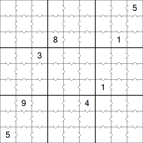 Greater Than Sudoku - Simple