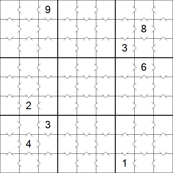 Greater Than Sudoku - Simple