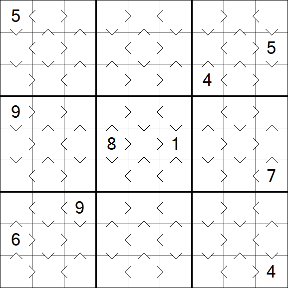 Greater Than Sudoku - Simple