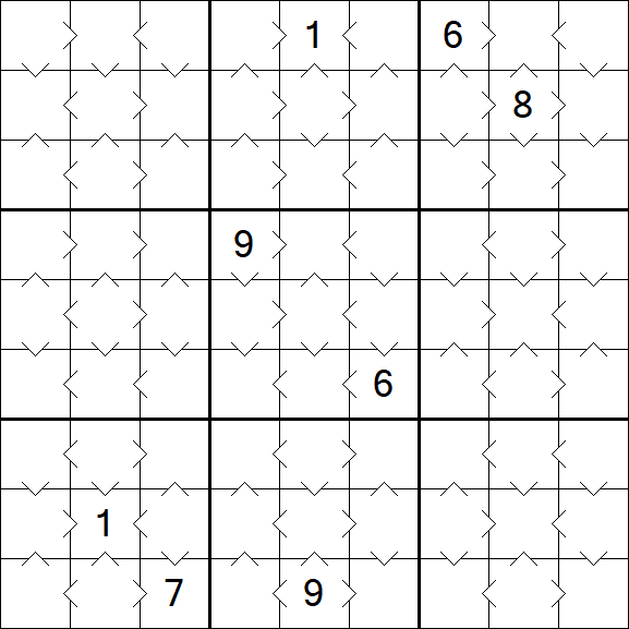 Greater Than Sudoku - Simple