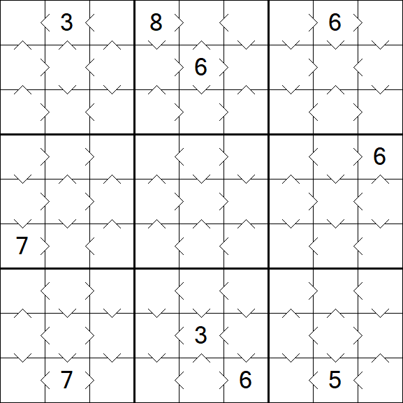 Greater Than Sudoku - Simple
