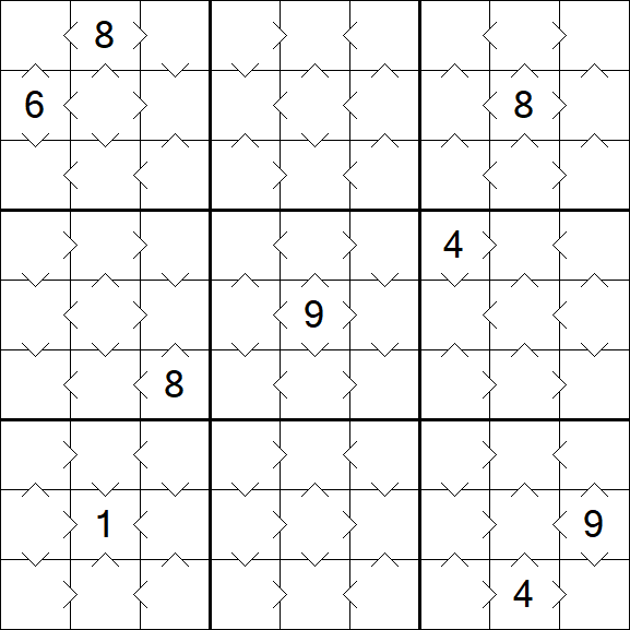 Greater Than Sudoku - Simple