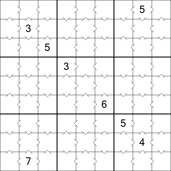 Greater Than Sudoku - Simple
