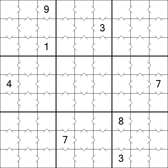 Greater Than Sudoku - Simple