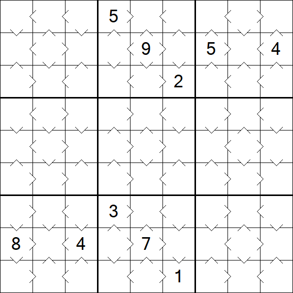 Greater Than Sudoku - Simple