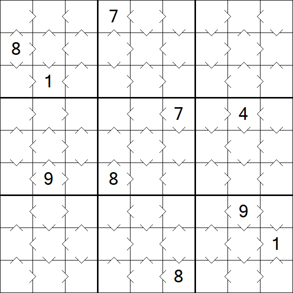 Greater Than Sudoku - Simple