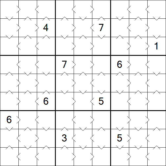 Greater Than Sudoku - Simple