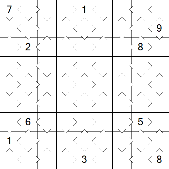 Greater Than Sudoku - Simple