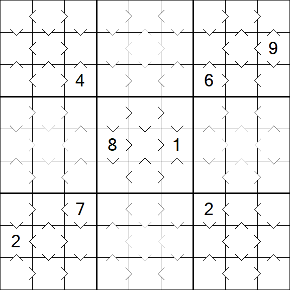 Greater Than Sudoku - Fácil