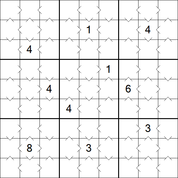 Greater Than Sudoku - Einfach