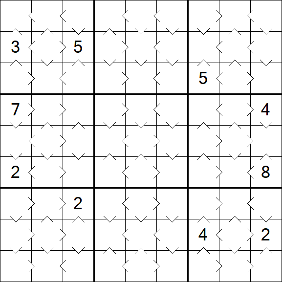 Greater Than Sudoku - Einfach