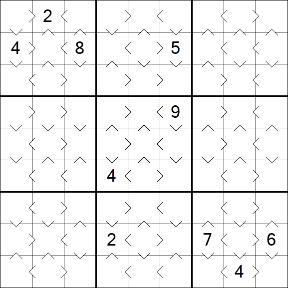 Greater Than Sudoku - Einfach
