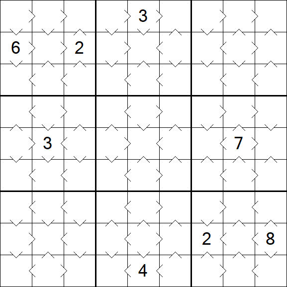 Greater Than Sudoku - Einfach