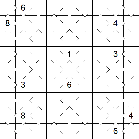 Greater Than Sudoku - Fácil