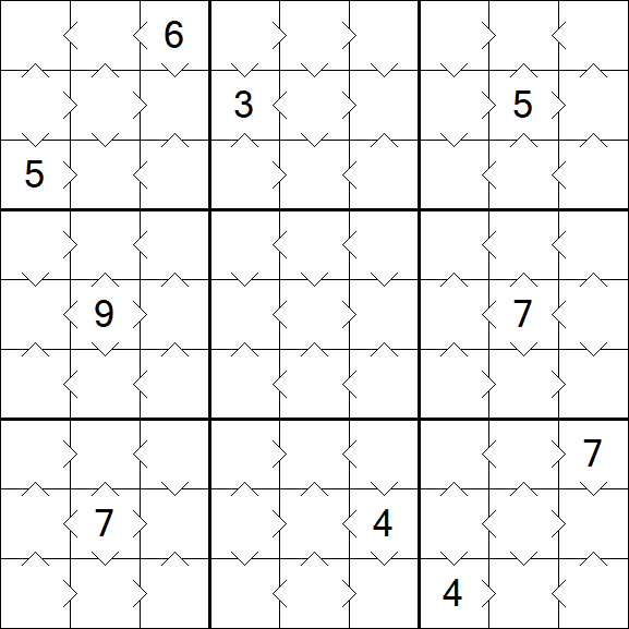Greater Than Sudoku - Easy