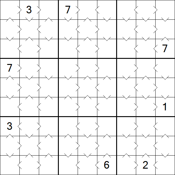Greater Than Sudoku - Easy