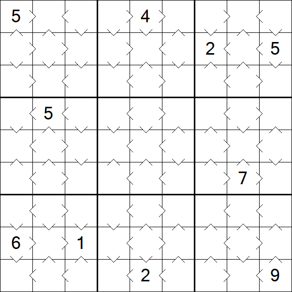 Greater Than Sudoku - Easy