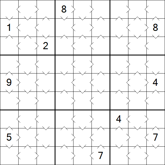 Greater Than Sudoku - Easy
