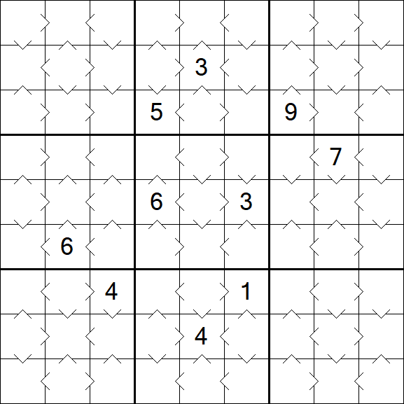 Greater Than Sudoku - Easy