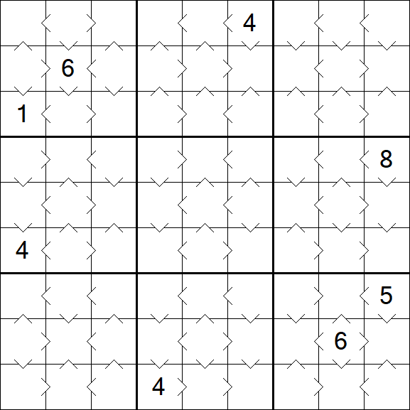 Greater Than Sudoku - Easy