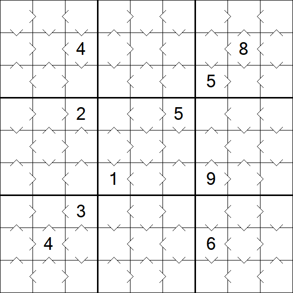 Greater Than Sudoku - Easy