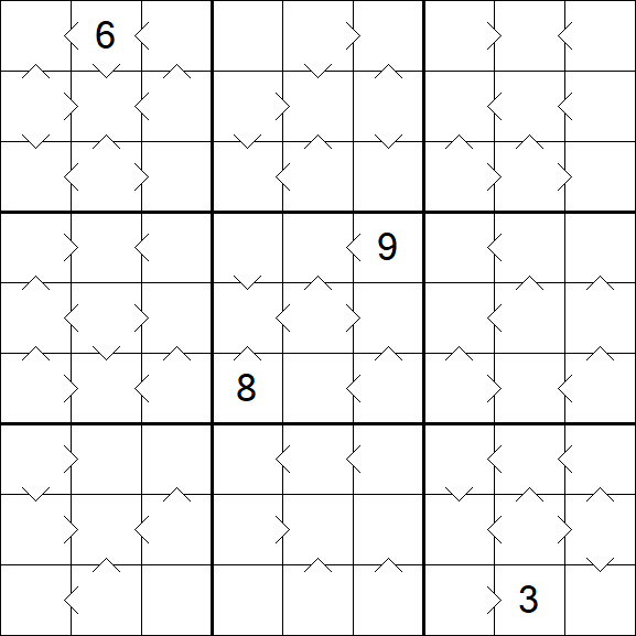 Greater Than Sudoku - Difícil