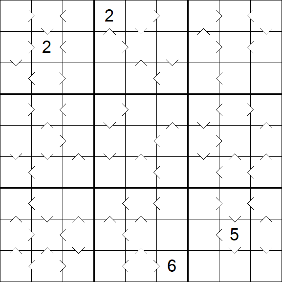 Greater Than Sudoku - Schwierig