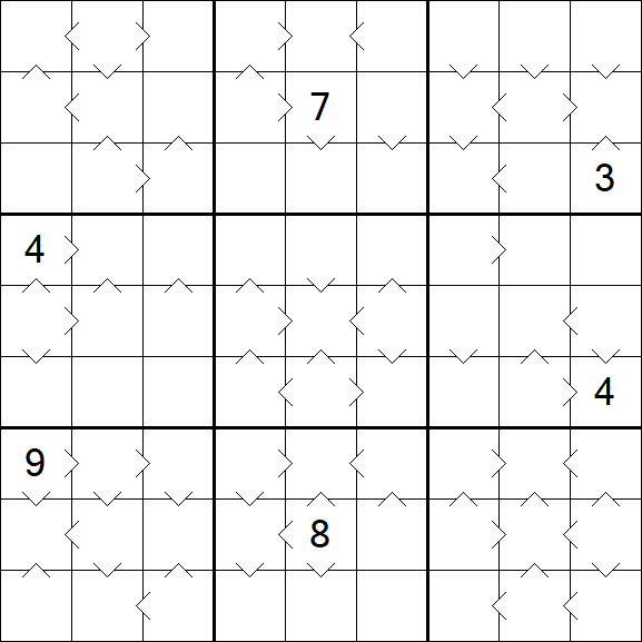 Greater Than Sudoku - Schwierig