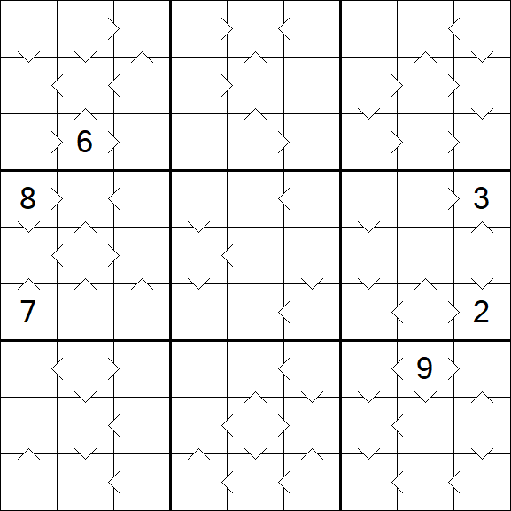 Greater Than Sudoku - Schwierig