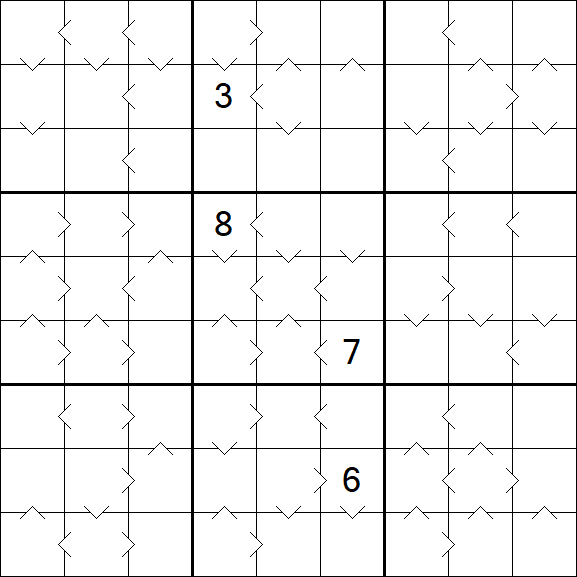 Greater Than Sudoku - Schwierig