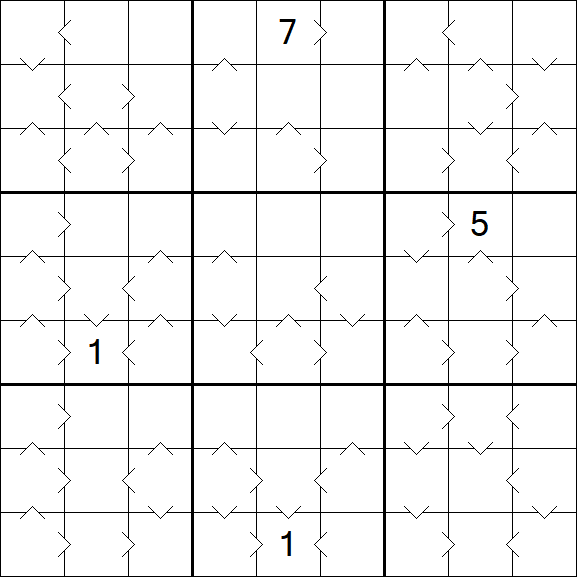 Greater Than Sudoku - Schwierig