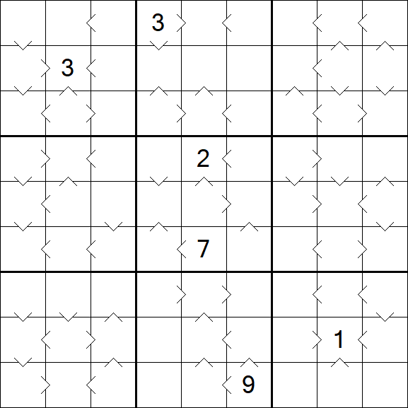Greater Than Sudoku - Difícil