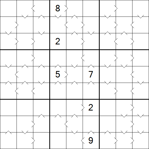 Greater Than Sudoku - Difícil