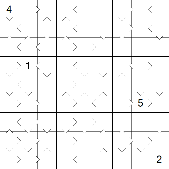 Greater Than Sudoku - Difícil