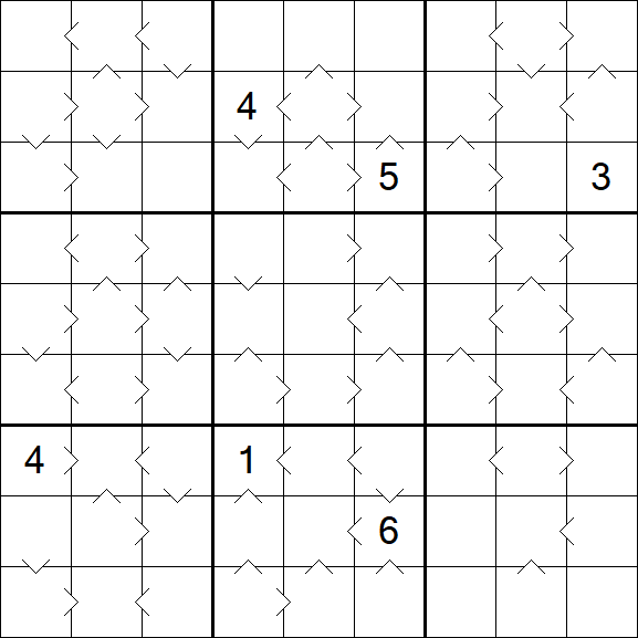 Greater Than Sudoku - Difícil