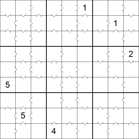 Greater Than Sudoku - Difícil
