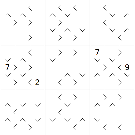 Greater Than Sudoku - Difícil